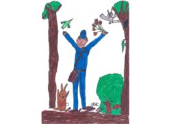 Entre forêt, jardins et rivière, les distractions fourmillent et le facteur rêveur qui a la tête dans les nuages ne pense pas toujours à distribuer son courrier. Certains jours, les habitants de la forêt ne reçoivent plus ni lettres, ni journaux, ni paquets. Heureusement, il a trouvé une astuce pour résoudre ce problème. Qui fera son travail à sa place ?